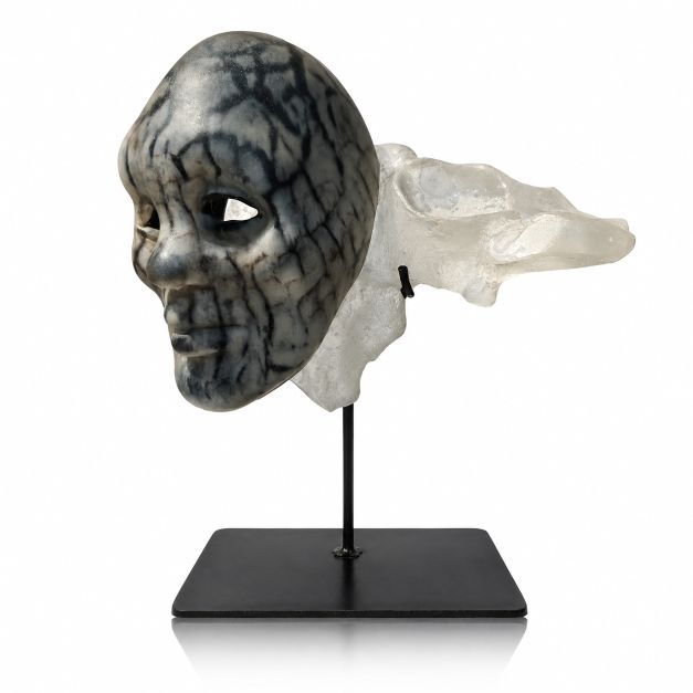 Eoin Breadon Mask Art Glass Sculpture