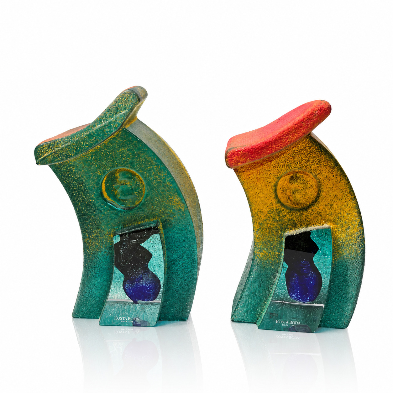 Kosta Boda House Set of Two Bertil Vallien